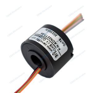4*1A Mini Slip Ring With Capsule Through Hole Rotary Electrical Interface