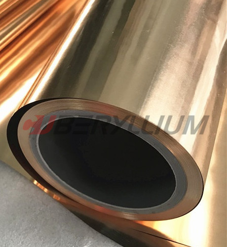 8.25gcm3 Density Beryllium Copper Foil Strip QBe2 Thickness 0.1mm 0.2mm 0.4mm 0.8mm
