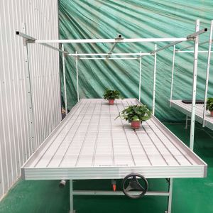 Ebb And Flow 4FT*8FT Vertical Hydroponic Movable Rolling Bench Grow Table With
