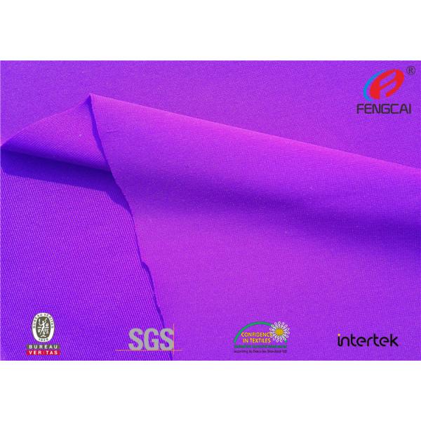 Buy Bleach White Teansparent Nylon Elastane Fabric , Purple Nylon Spandex Material at wholesale prices