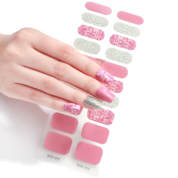 Customized Logo DIY Designs Nail Wraps Polish Strips Gel Stickers Eco-friendly Sample