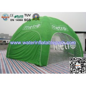 Green Inflatable Tent Exhibition , Commercial Inflatable Marquee Tent