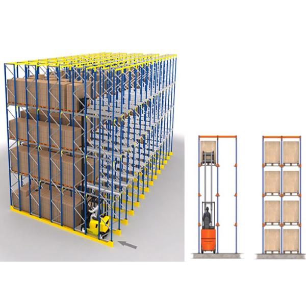 Double Entrance Drive In Industrial Shelving Units For High Density Pallet Storage