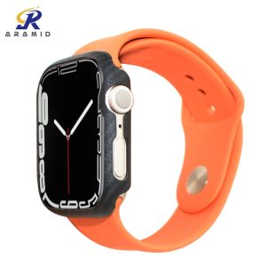 Quality 45mm Matte Finish Aramid Fiber iWatch Series 7 Case for sale