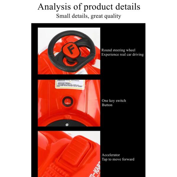 Ride On Car 6V4 Battery Operated Kids Baby Car Electric Drifting Car Toy for 6 Years