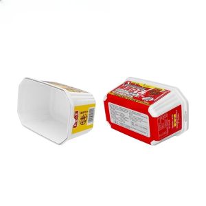 Disposable bowl for food packaging with lid and and customized design and eco