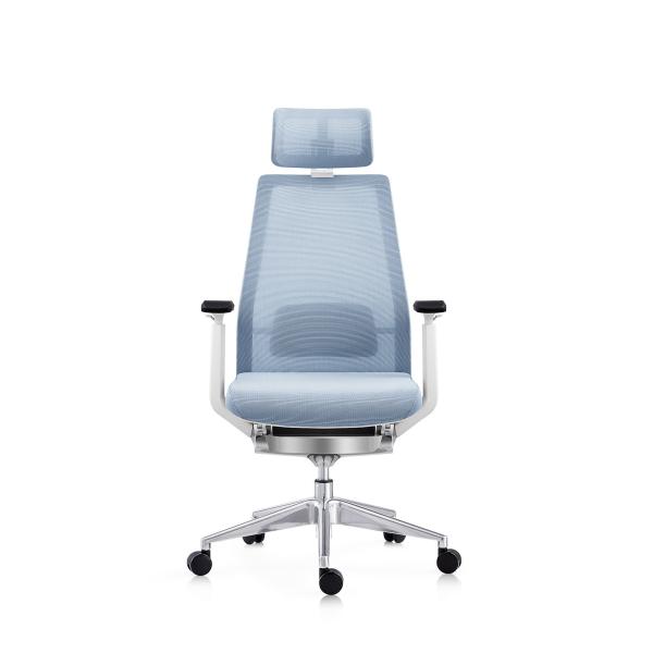 Buy OEM ODM High Back Swivel Desk Chair With Lumbar Support And Adjustable Headrest at wholesale prices