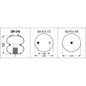 Firestone W01-358-6932 2B9-246 Goodyear Air Spring