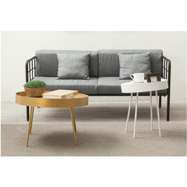 Wear Resistant 40cm Diameter Metal Coffee Table , Irregular Round Tea Table