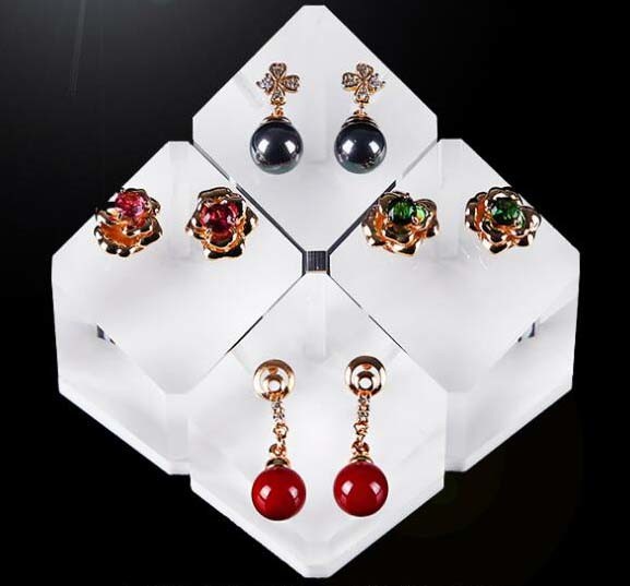 Buy Multifunctional Acrylic Display Stands Engraving Crafts For Rings / Earrings at wholesale prices