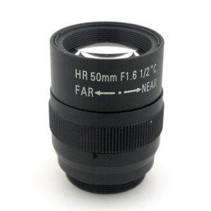 1.5MP 50mm lens Manual Iris Fixed focal length Lens 1/2" F1.6 C Mount HD Lens