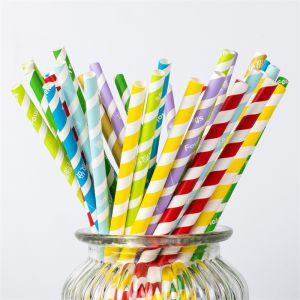 Smooth 5mm Biodegradable Paper Straw Eco Friendly