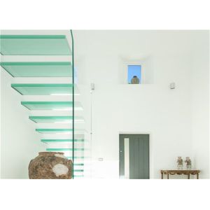 Prima Building Floating Steps Staircase Laminated Glass Steps Floating Straight