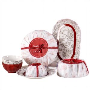 Present Porcelain Dinner Plate Gift Box Dinnerware Sets For Sustainable