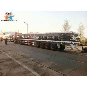 High Bed 8 Wheel Drive Drawbar 40t Container Semi Trailer