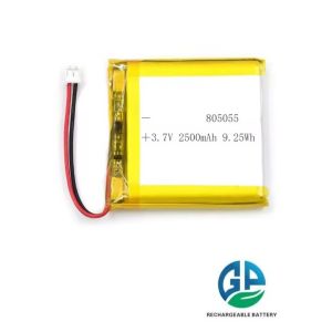 Quality KC Rechargeable 3.7v Lithium Polymer Battery Li Ion Lipo Battery 2500mah 805055 for sale