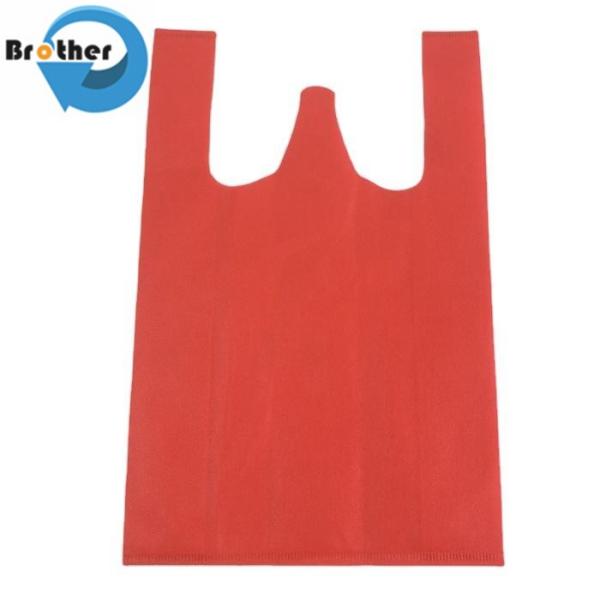 Buy Retail Shopping Handle PP Vest Non Woven Nonwoven Die Cut T-Shirt Bag at wholesale prices