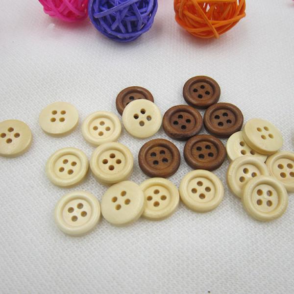 natural fashion wood button for big winter coat shirt,round colorful 2hole/4holes wholesale engraved small wooden buttons