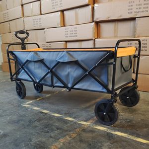 Outdoor Folding Camping Cart All Terrain Collapsible Extended Stroller Wagon