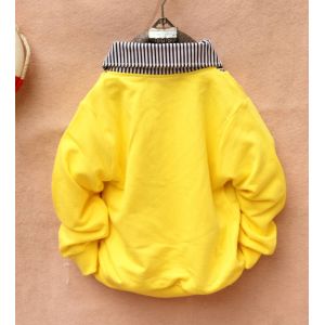 Yellow Cotton Childrens Clothes , Autume Chlidren Long Sleeve T Shirt