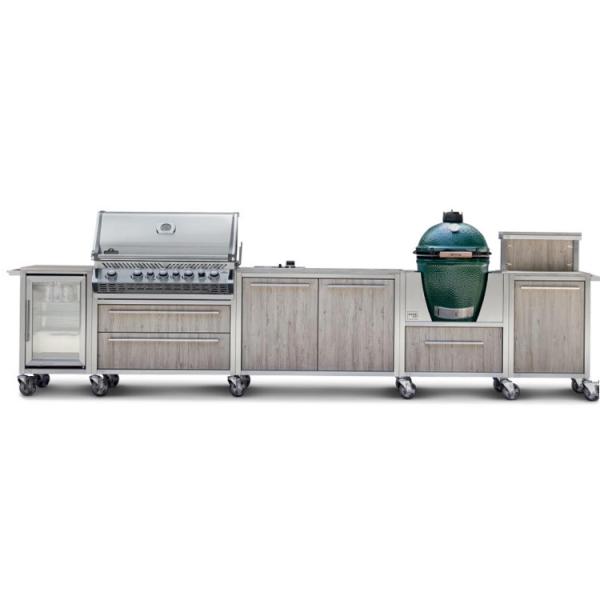 Buy Full Stainless Steel Modular Kitchen Cabinets BBQ Pizza Oven at wholesale prices