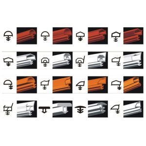 TPE TPV Slot Type Custom Rubber Gaskets / Rubber PVC Extrusion Profiles For