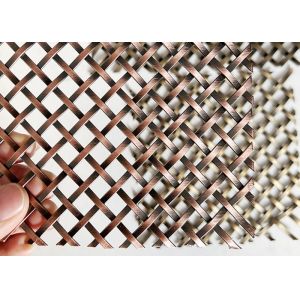 Red Color Antique Copper Stainless Steel Lock Crimp Woven Wire For Home