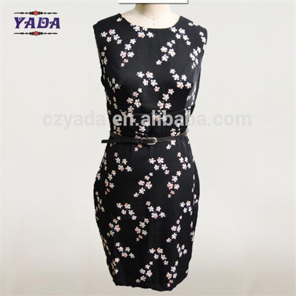 Ladies little flower print new style elegant casual europe slim sexy mature dress clothes women for sale
