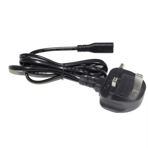 UK Plug C7 Power Cord 1.5M 250V 2.5A PVC for Laptop