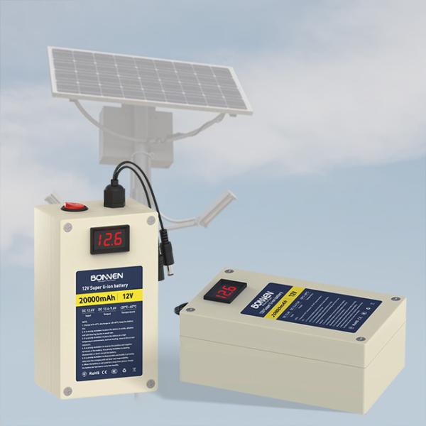 OEM 12V Rechargebale Lithium Batteries 20Ah Solar Street Light Battery For Energy Storage