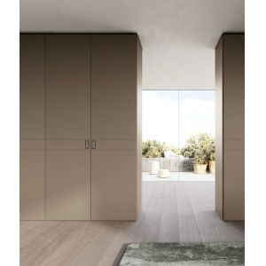 Modern Customized Leather Wardrobe Fitted Bedroom Closet