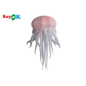 Costume Inflatable Jellyfish Balloon Puppet With LED Light Hanging Inflatable