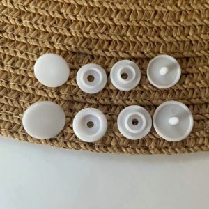 wholesale 4 parts lower price plastic snap fastener 10mm 12mm white plastic snap