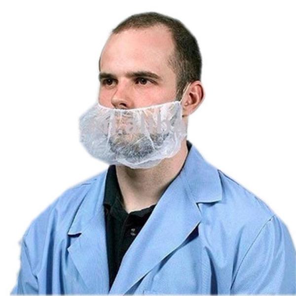 Food Industry Beard Covers Disposable , Large Beard Nets With Elastic Earloop