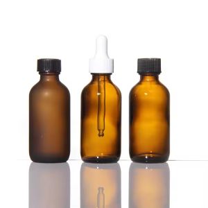 China Luxury 16Oz Amber  Packaging Lotion Glass Boston Bottle on sale