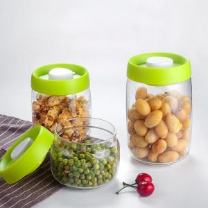 Watertight Compressed Air Glass Storage Jars Manually Pressed