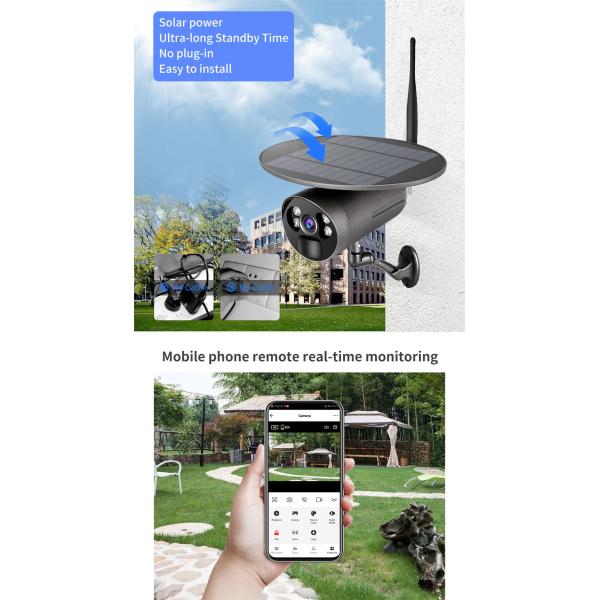 STG-3L Factory low price Outdoor Produced HD 1080P Smart Home Pir Detection Low Power Consumption Battery Solar Camera