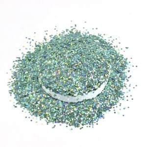 Super Shiny Epoxy Chunky Champagne Glitter PET Solvent Resistance Customized