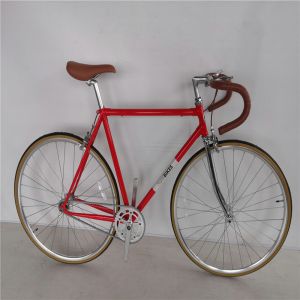 Retro Vintage 700C Single Speed Chrome Racing Cycle with KMC Chain and Lasco