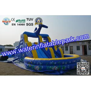 Shark Huge little tikes Inflatable Slide For Water Theme Park