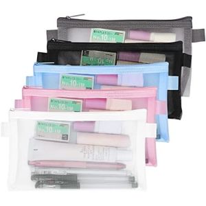 Classycoo Pencil Case 4 Pack Zipper Pencil Pouch, Multifunctional Clear Pen Bag