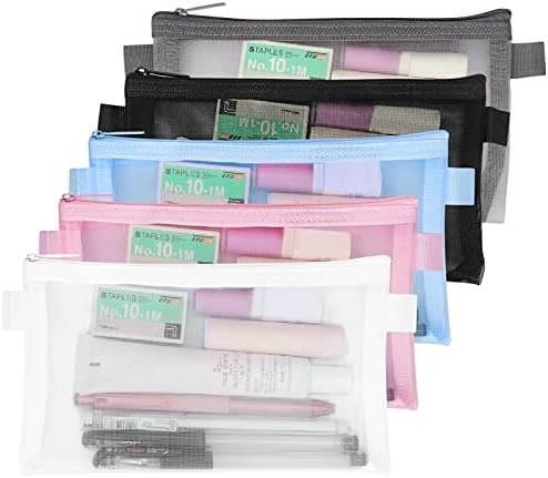 Classycoo Pencil Case 4 Pack Zipper Pencil Pouch, Multifunctional Clear Pen Bag