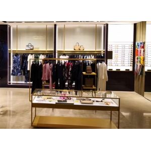 High End Clothing Store Display Fixtures With Hanging Rack Decoration Design