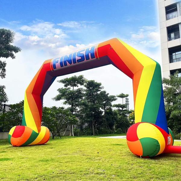 Customized Cheap Five Sides Inflatable Arch Cheap Rainbow Inflatable Arch Events