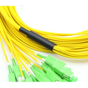 Singlemode Multifiber Cable Assemblies Pre Connectorized 12 Strand SC/APC-SC/UPC