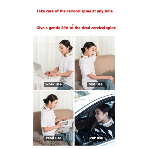 EMS Microcurrent Pulse Smart Electric Neck Massager Heating Therapy Muscle Stimulator