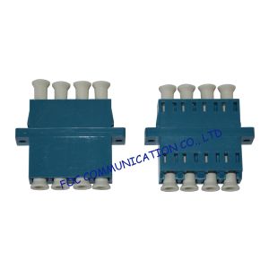 Optical Fiber Adapter LC Quad OM3 Low Insertion Loss Good Reliability For FTTX