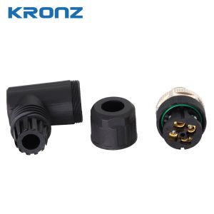 M12 Sensor Connector Angled Screw Waterproof IP67 Circular Connectors 5-pin A