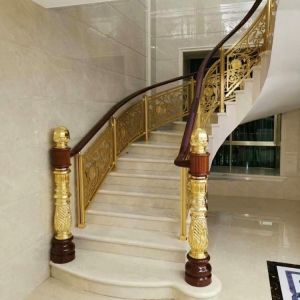 Laser Cut Metal Stair Railing Oxidation Stainless Steel Step Railing