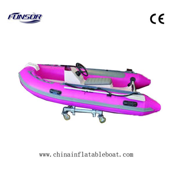 Buy Pink or Green Color Semi - FRP Inflatable Rib Boats Tube 3.3 Meter at wholesale prices